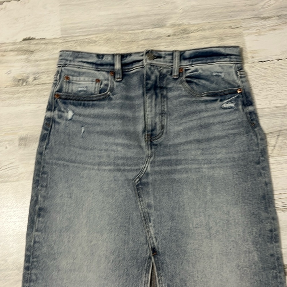 Daze Light Wash Denim Long Skirt Size 28 - Picture 3 of 11